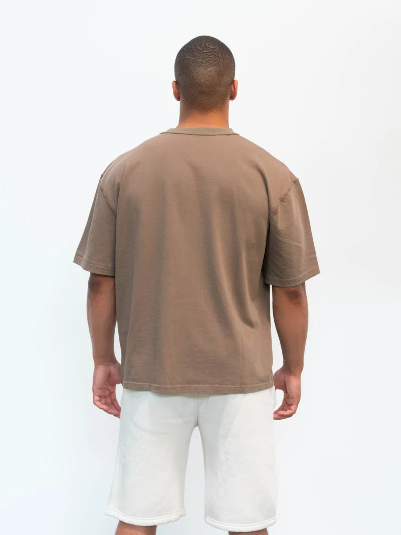 CAMISETA MARRÓN PIEDRA OVERSIZE