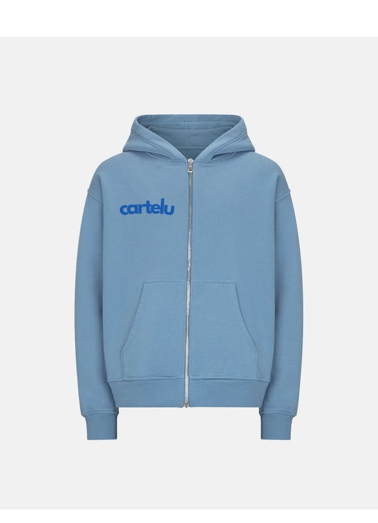 Sudadera Zip Hoodie 600 GSM “Cartelu” UNISEX
