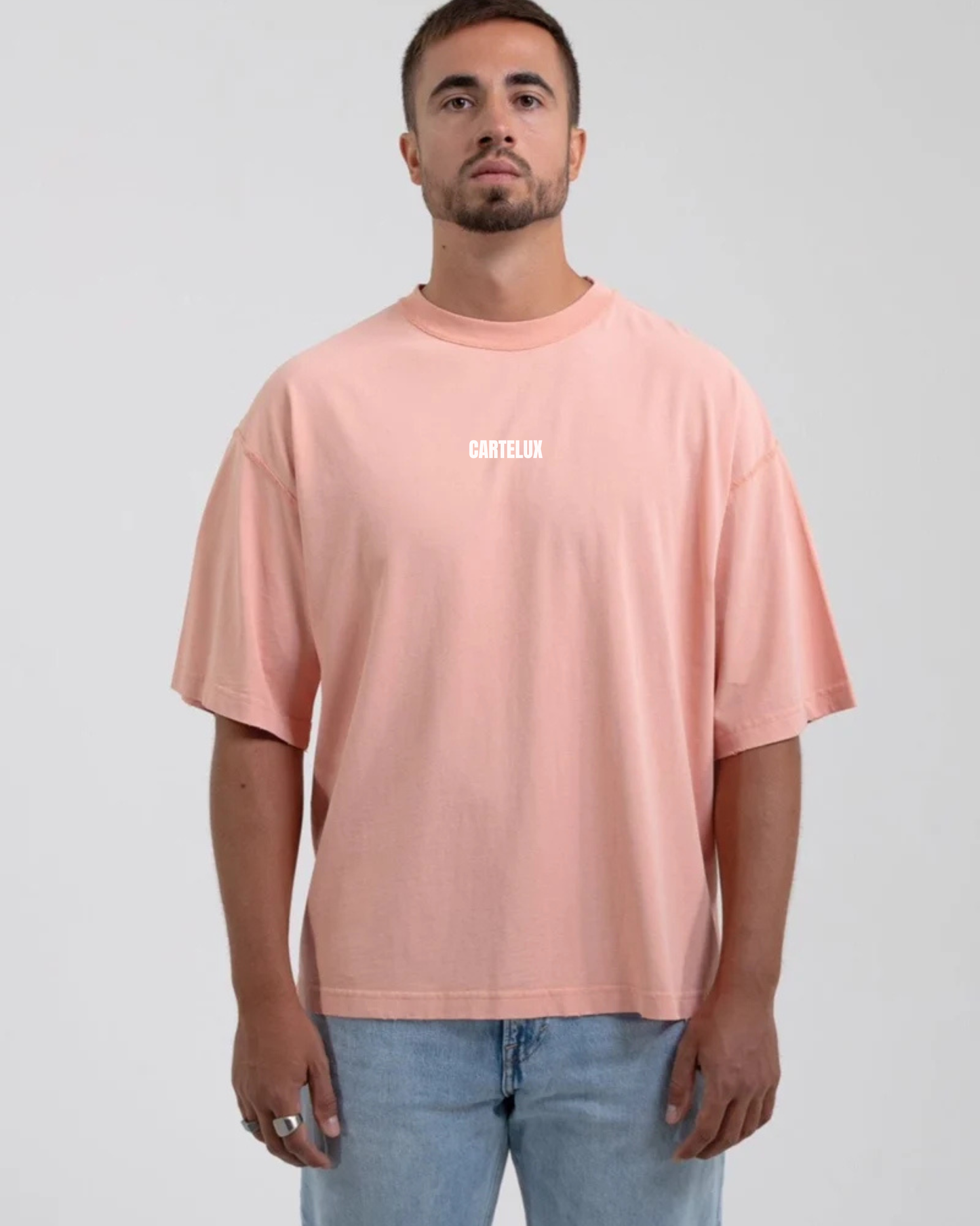 CAMISETA  COLOR MELOCOTÓN OVERSIZE