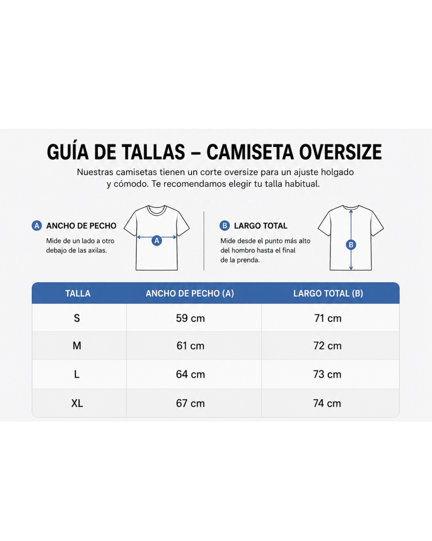 CAMISETA AZUL CLARO OVERSIZE