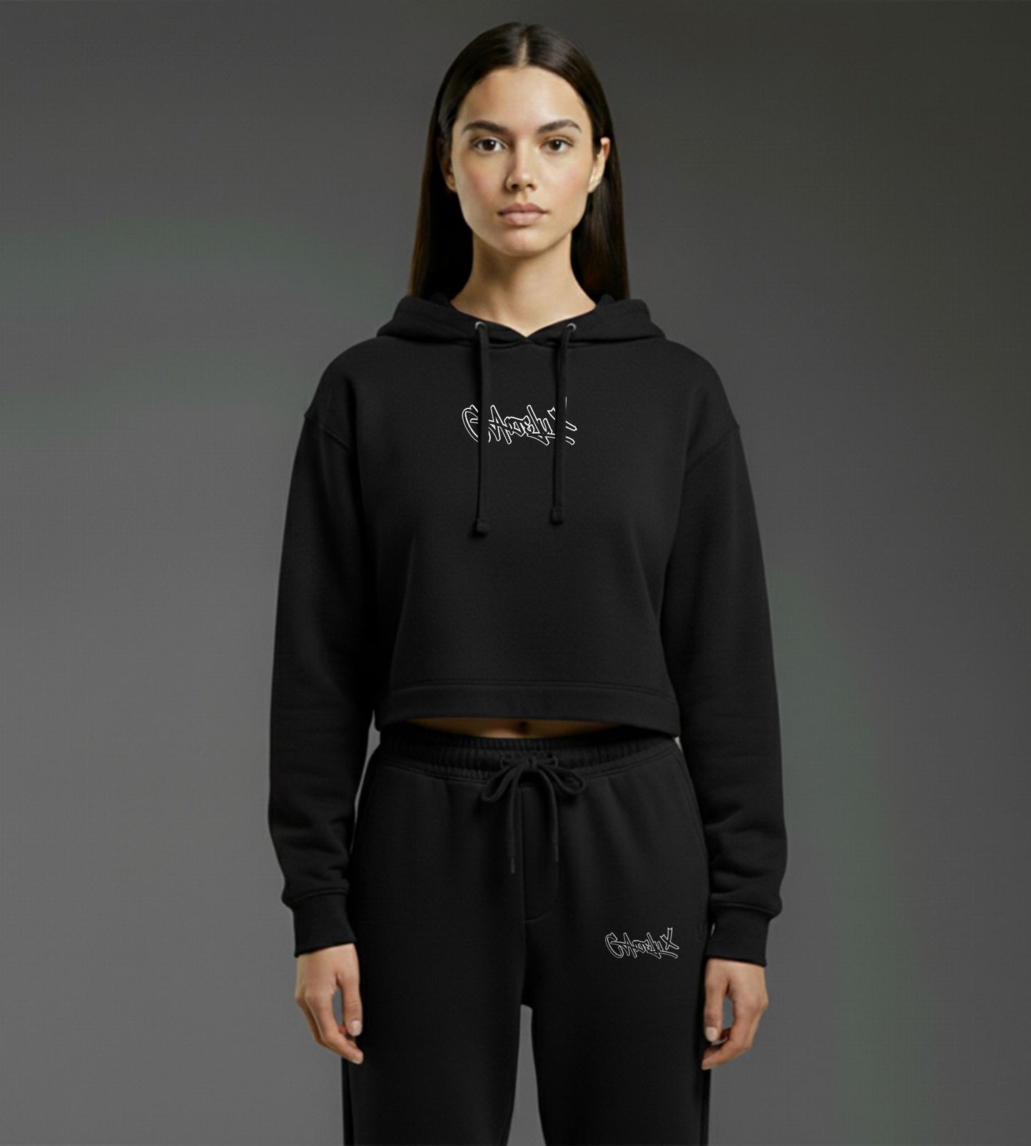 Sudadera Crop Urban Black