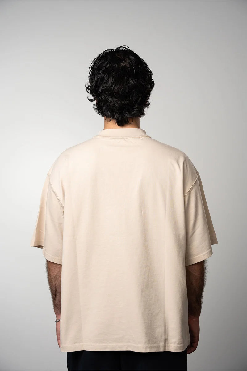 CAMISETA BLANCA PIEDRA LAVADA OVERSIZE